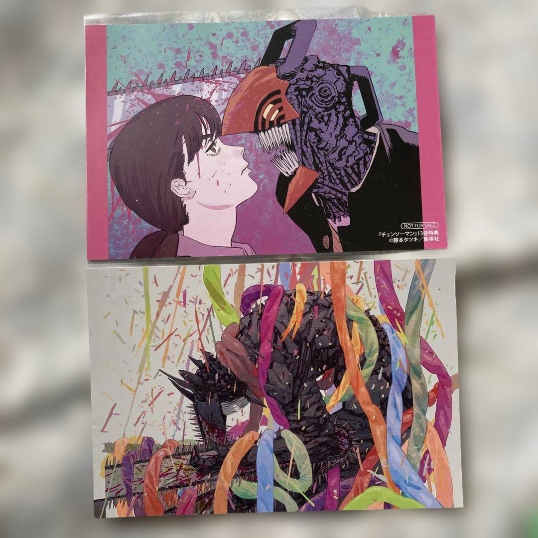 チェンソーマン アート ポストカード ミニノート デンジ ポチタ マキマ