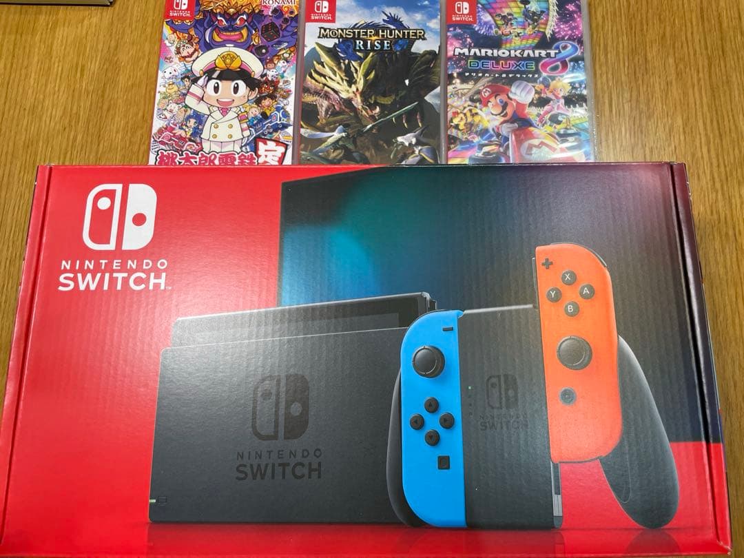 美品Nintendo Switch(ニンテンドースイッチ)ソフト3本セット ニンテンドー Switch Nintendo Switch HAD-S-KABAH Joy-Con(L) ネオン