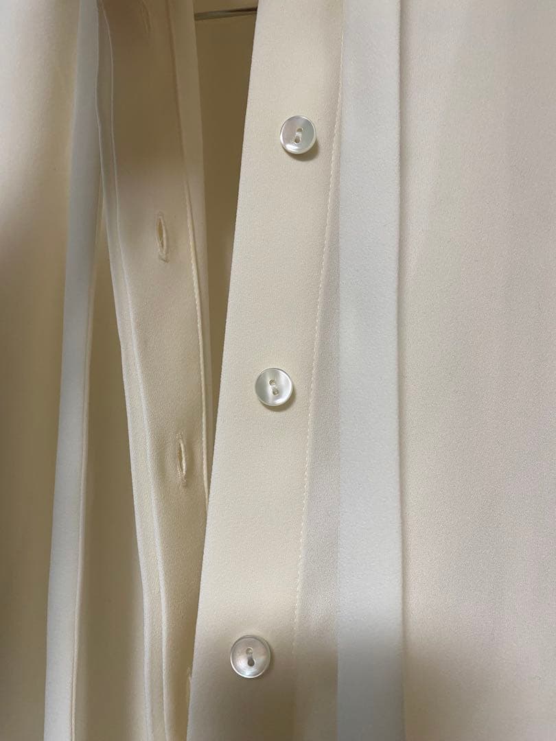 セオリー ジョーゼットタイブラウス アイボリー Sサイズ ボウタイ 長袖