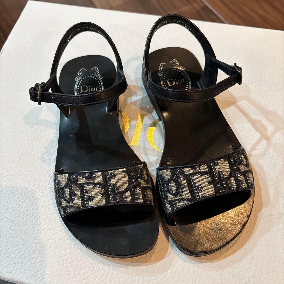 Dior 黒 サンダル 超美品　17cm DIOR | Dioract スライドサンダル ラムスキン