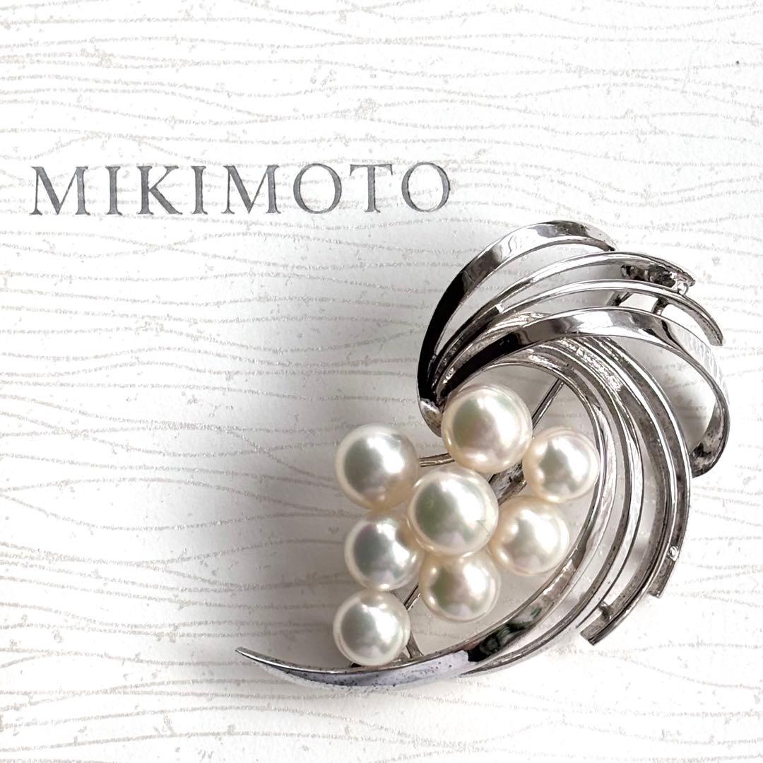 MIKIMOTO ミキモト パールブローチ ホワイト あこや真珠 本真珠 卒業式