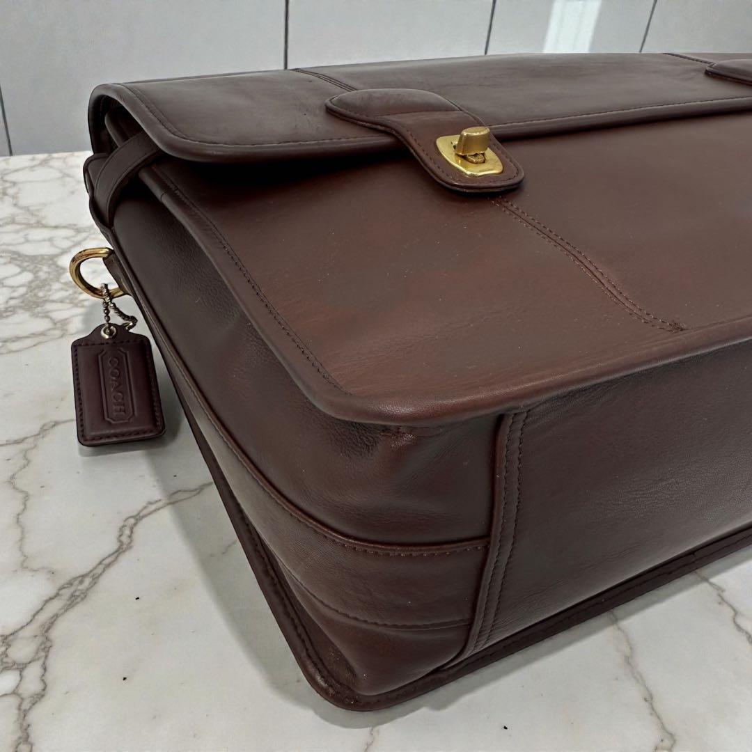 《研堂》オールドコーチ ビジネスバック ブリーフケース ターンロック 本革