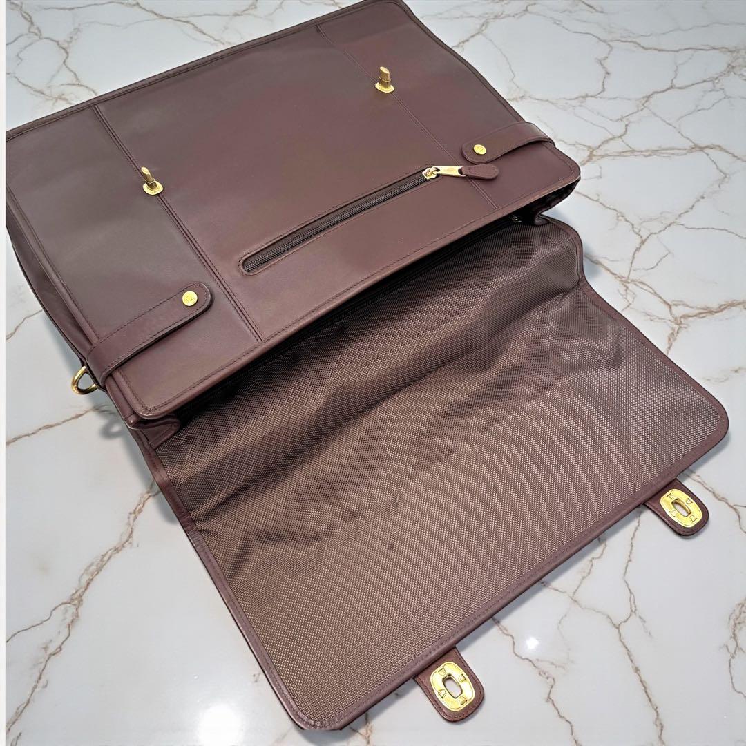 《研堂》オールドコーチ ビジネスバック ブリーフケース ターンロック 本革