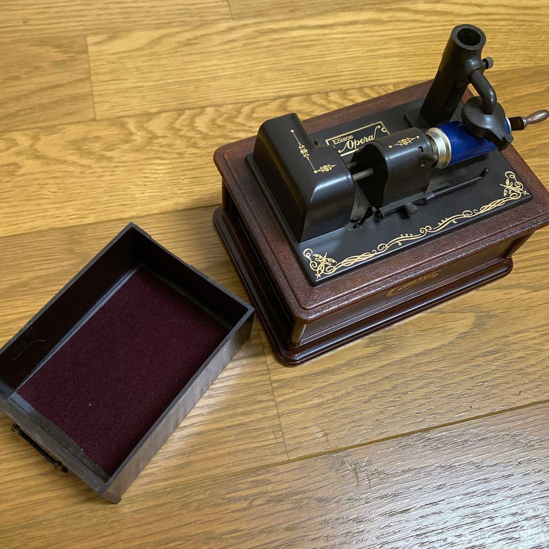 Technics ミニチュア蓄音機 エジソン社オペラ型モデル オルゴール小物