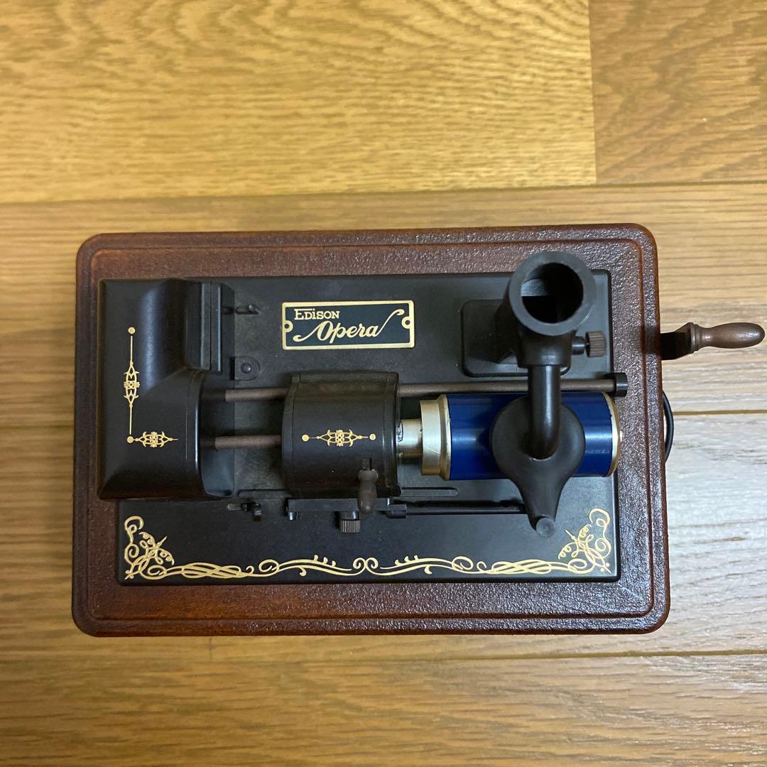 Technics ミニチュア蓄音機 エジソン社オペラ型モデル オルゴール小物