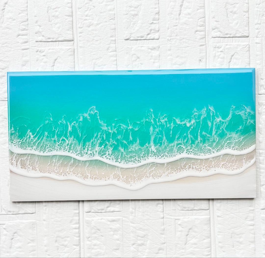 人生の再スタートを迎える方へ 海レジンアート 42×22cm - メルカリ