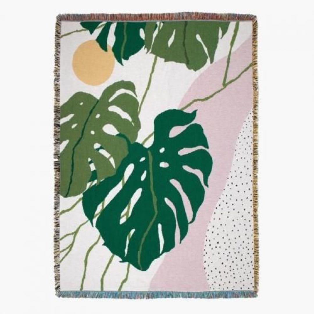 Slowdown studio モンステラ 大判ブランケット