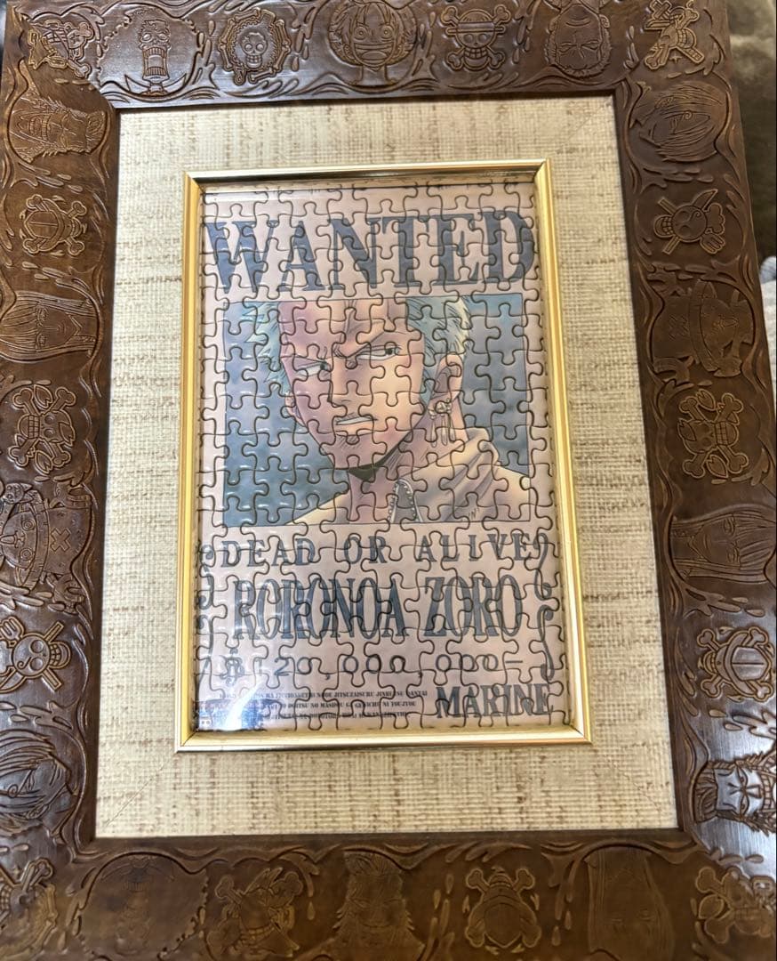 値下げ可】手配書 パズル 15個 ワンピース 専用フレーム付