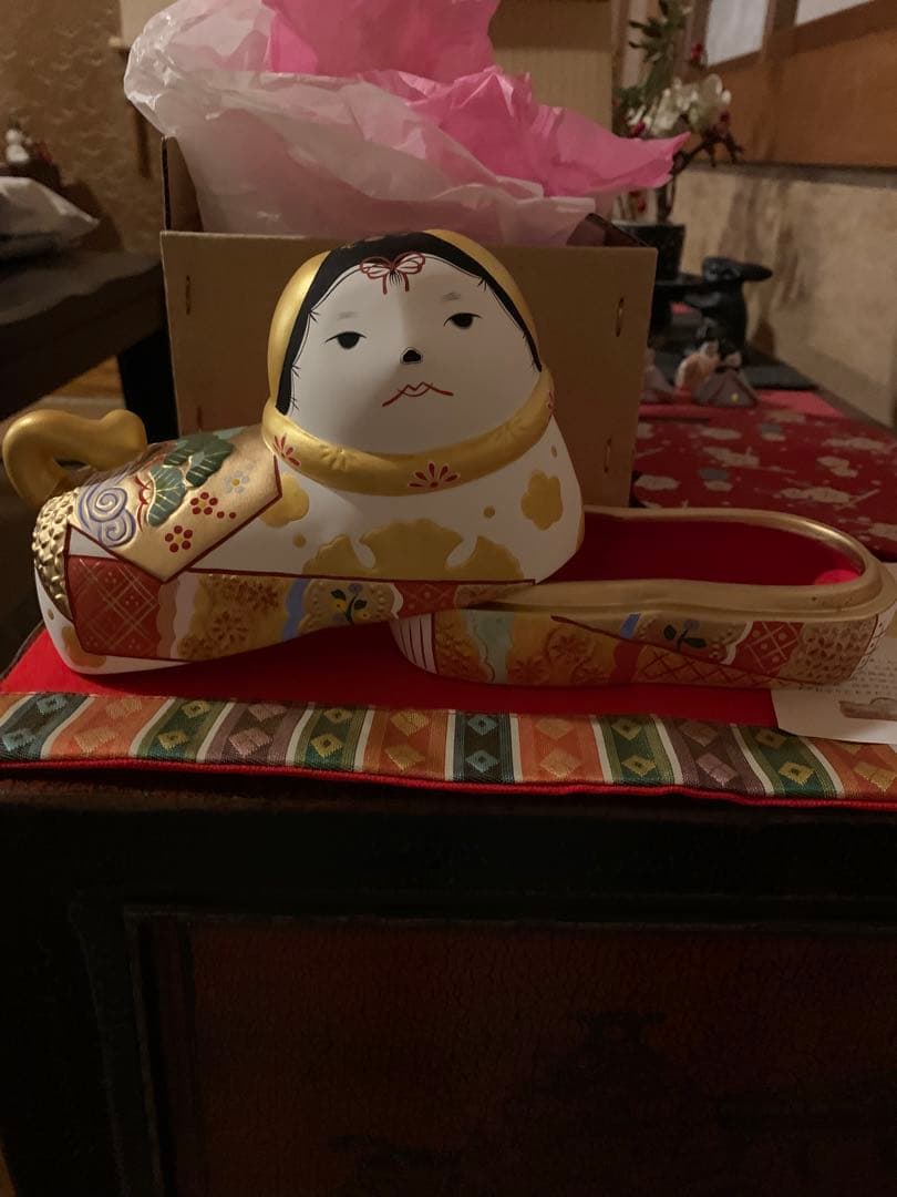 須はら張り子 須原陶磁工房 雛祭り 雛人形 犬筥 特大 誕生日 出産祝い