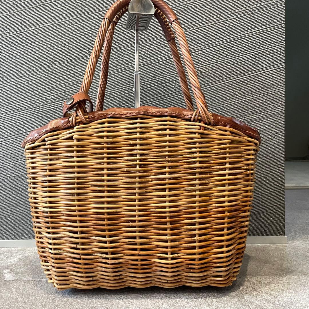 ☆eb.a.gos エバゴス かごバッグ ハンドバッグ リアルファー 2025年