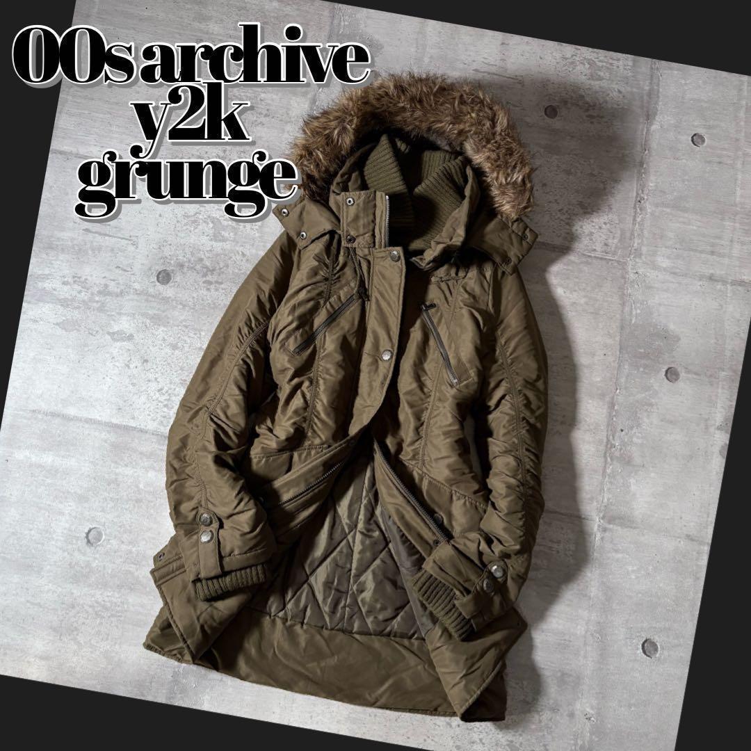 00s ファー ミリタリージャケット シャーリング 平成ギャル ギミック