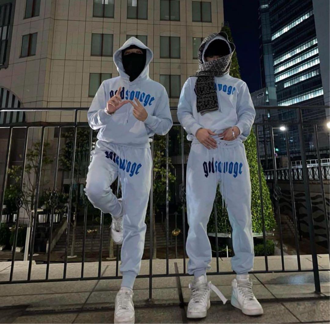 Godsavage セットアップ uk drip Mサイズ ブルー 上下 - メルカリ