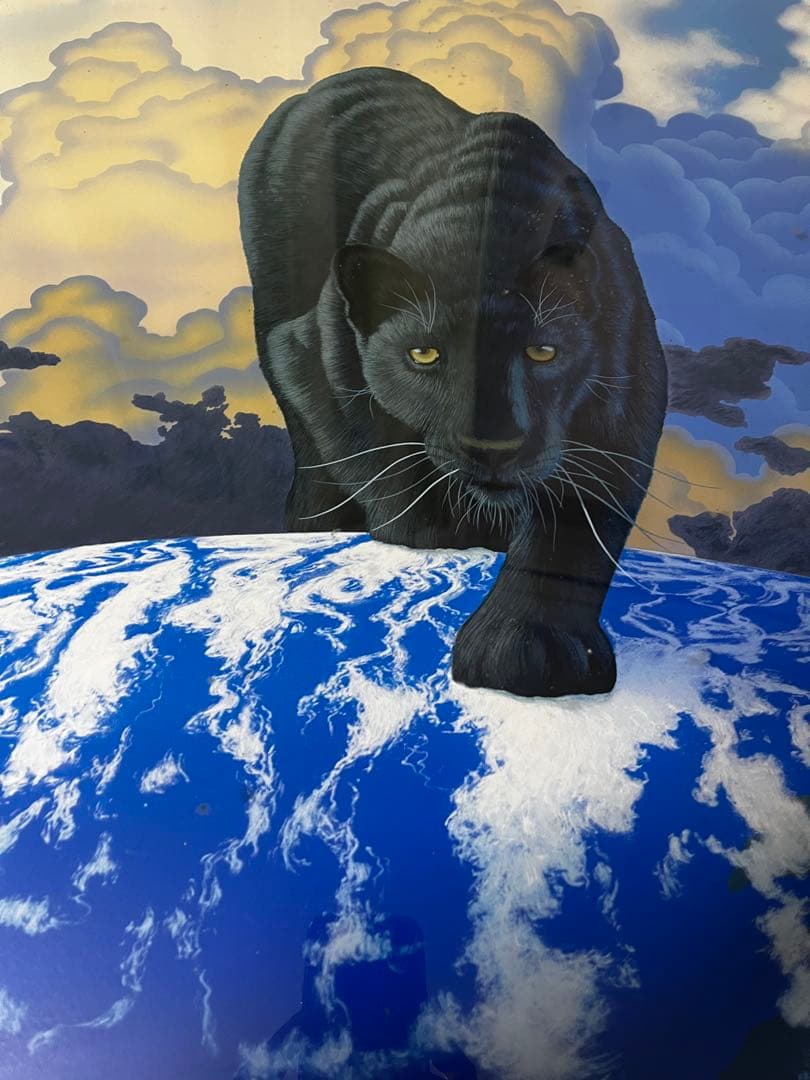 希少価値の黒豹】シムシメール 「未来を探し求めて」美品 ジークレー