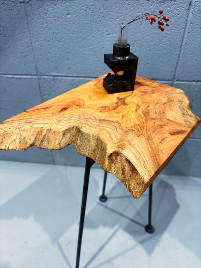 欅材サイドテーブル コーヒーテーブル ナイトテーブル 観葉植物置き台