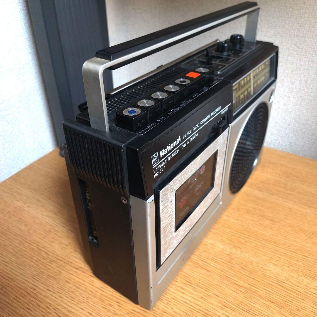 National RQ−537 ラジカセ整備品 ベルト・モーター新品 昭和レトロ