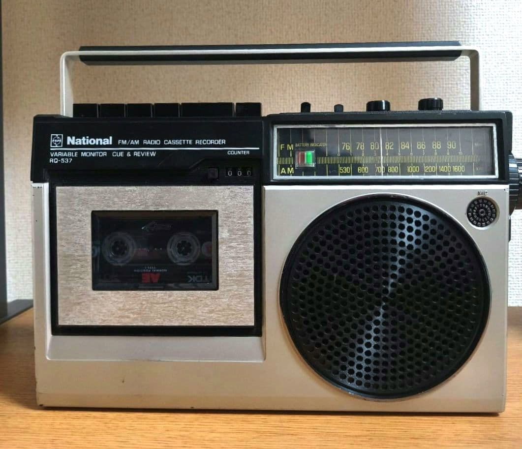 National RQ−537 ラジカセ整備品 ベルト・モーター新品 昭和レトロ