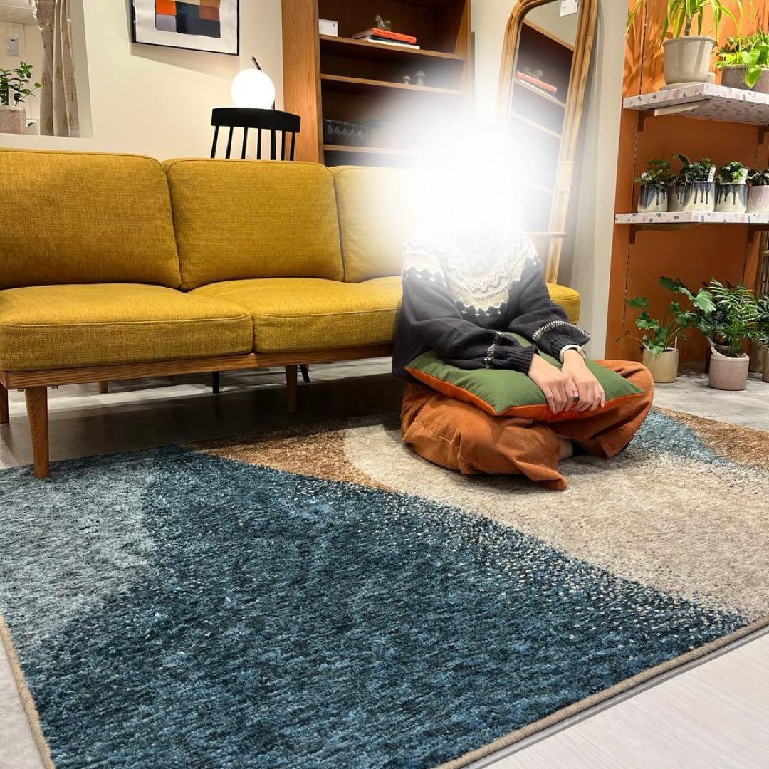 人気】unico モステ ラグ ブルーグリーン 140×200cm ウニコ - メルカリ