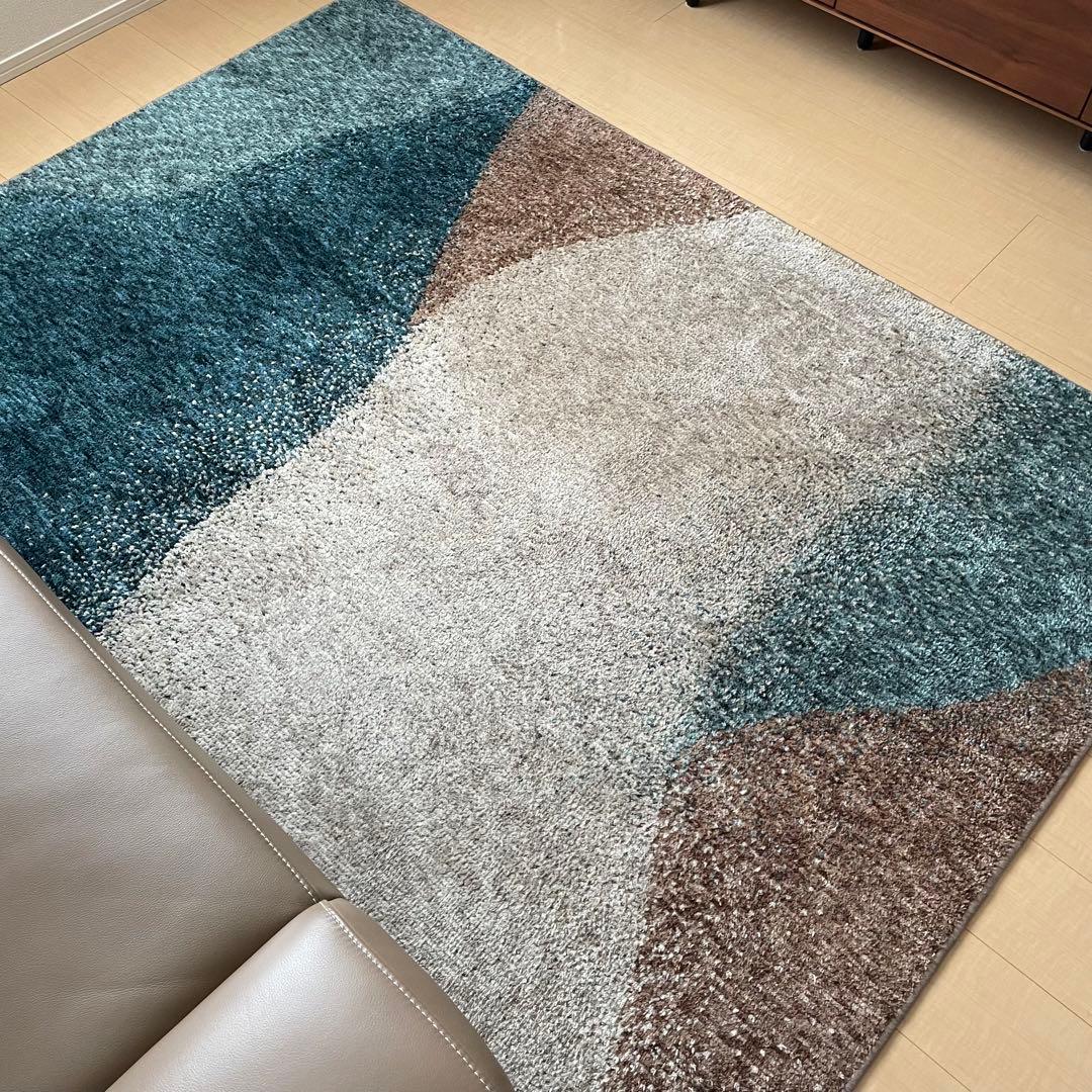 人気】unico モステ ラグ ブルーグリーン 140×200cm ウニコ - メルカリ
