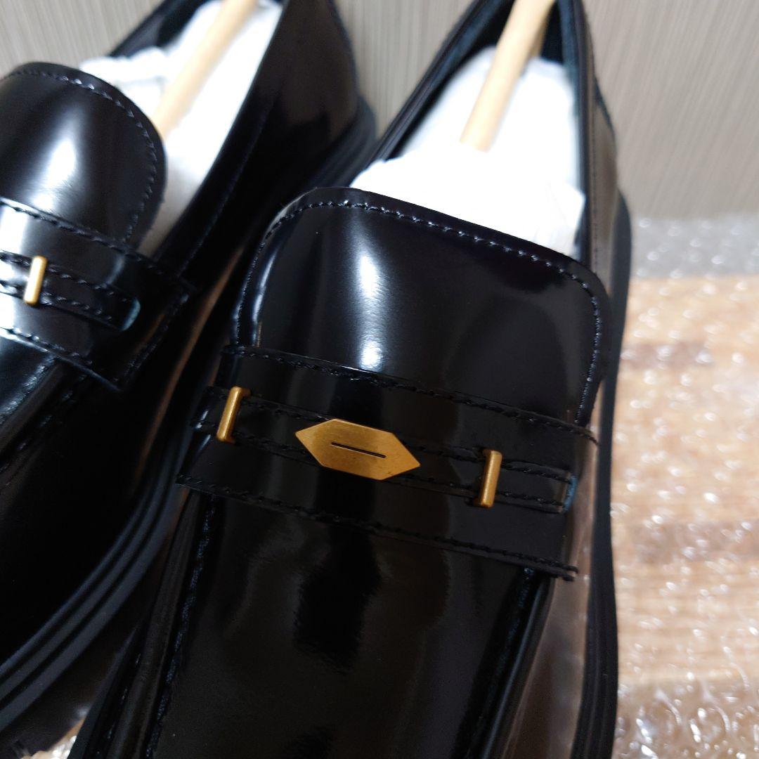 新品未使用 スタッカート ダイス タンクソール ローファー 24.5cm 黒