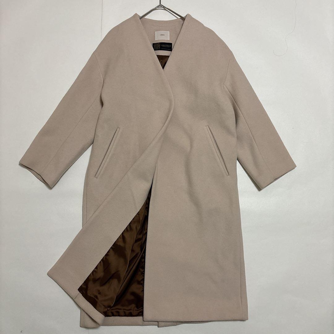 美品】イエナ IENA マンテコ MANTECO ノーカラー オーバーコート