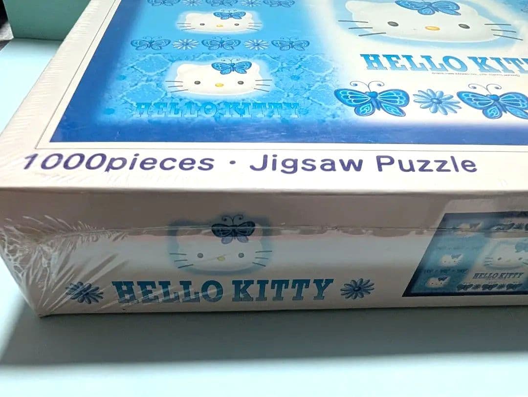 激レア！ハローキティ☆ジグソーパズル1000ピース☆ブルー蝶 日本限定