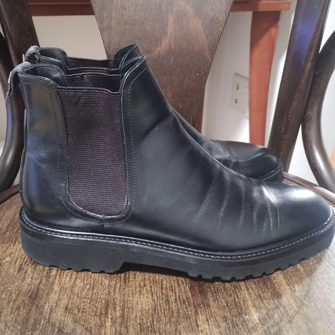 WHダブルエイチ干場さん愛用黒サイドゴアブーツ美品6Vibram菅原靴店Z