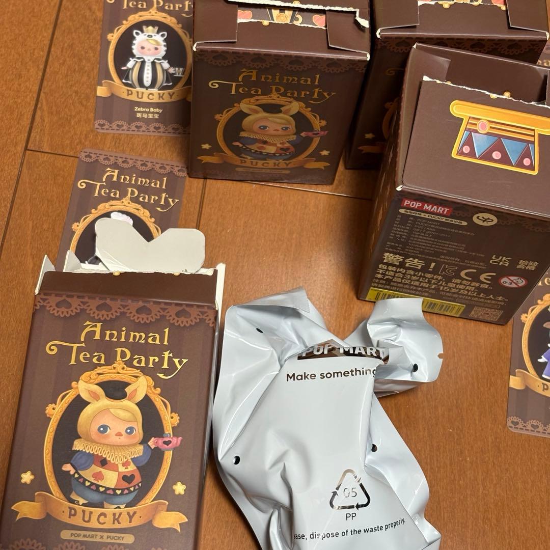 タ*カ様 Pucky Animal Tea Party フィギュア4点セット - メルカリ