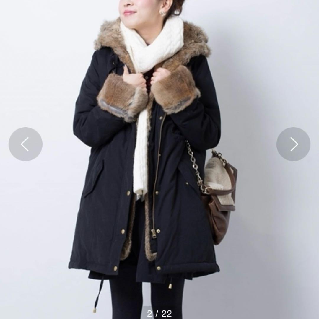 新品、未使用　SHIPS for women ラビットファー モッズコート SHIPS for women（シップスフォーウィメン）の「ラビットファーモッズ