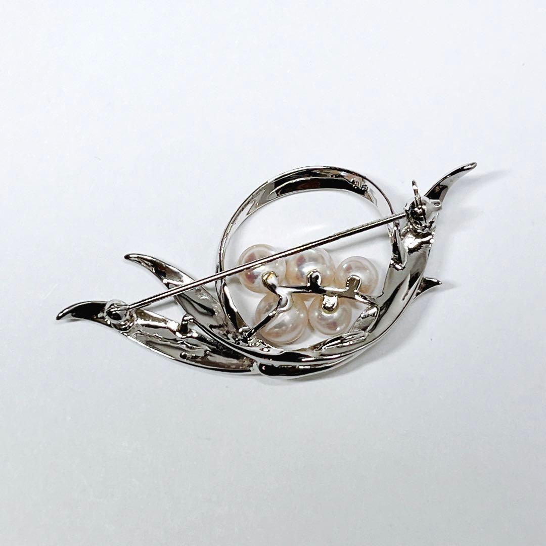 極美品✨MIKIMOTO ミキモト パール ブローチ コサージュ シルバー