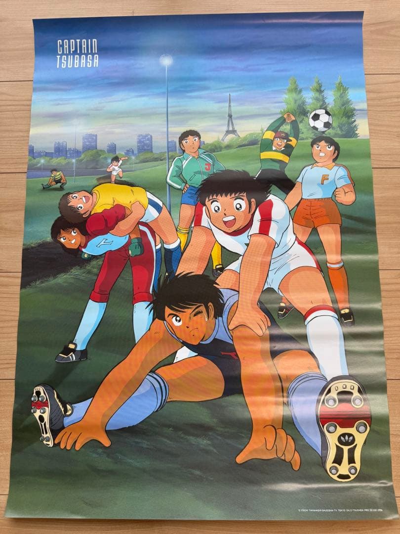 キャプテン翼 B2 ポスター 当時物 初代 大空翼 グッズ 昭和アニメ 希少