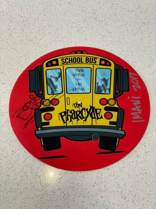 【サイン入り】Pharcyde スリップマット　sl1200 technics サイン入り】Pharcyde スリップマット sl1200 technicsサイン入り