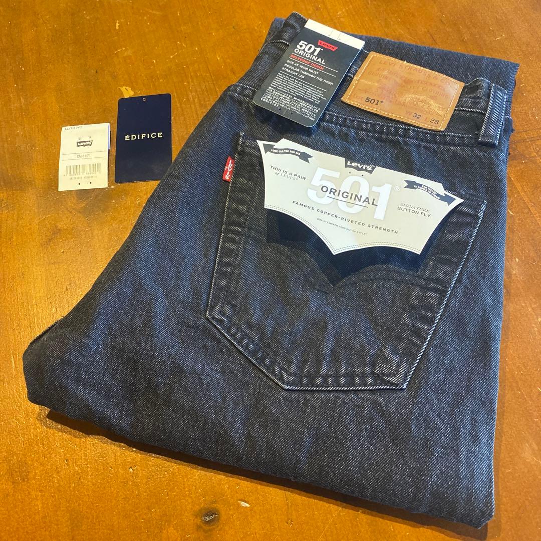 q*d様 LEVI’S エディフィス別注 BIG E 501 BLACK W32 エディフィス EDIFICE Levi's(リーバイス) 30th 別注 BIG E 501(R