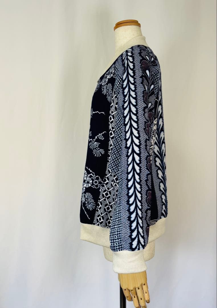 浴衣リメイク93番 浴衣地パッチワーク単衣スカジャン風