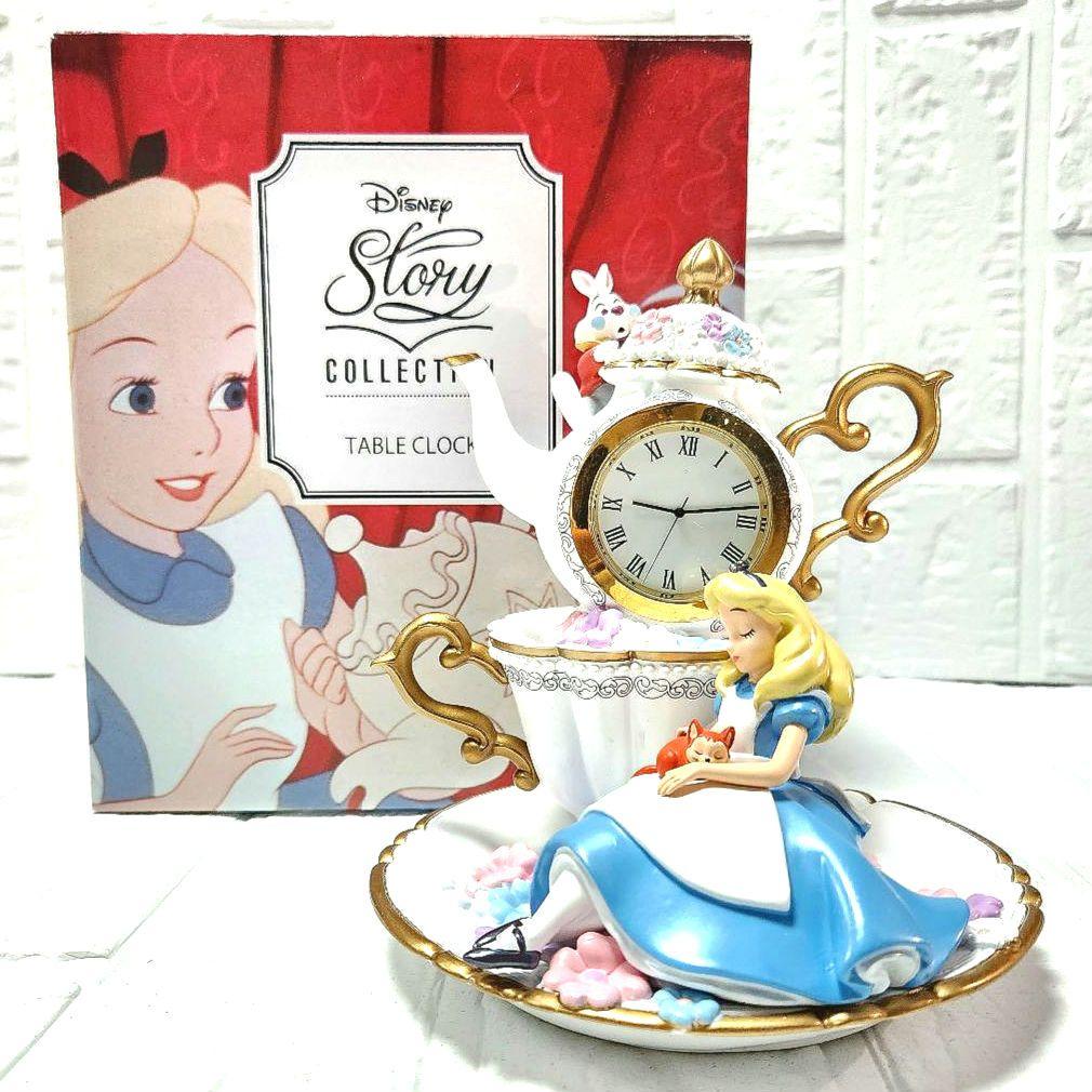◇不思議の国のアリス◇アリス 置時計 ディズニーストア 箱あり 未使用