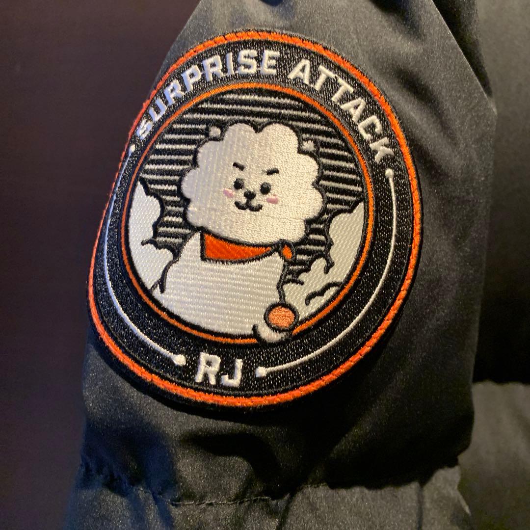 BTS JIN BT21 RJ ブラック ロングダウンジャケット - メルカリ