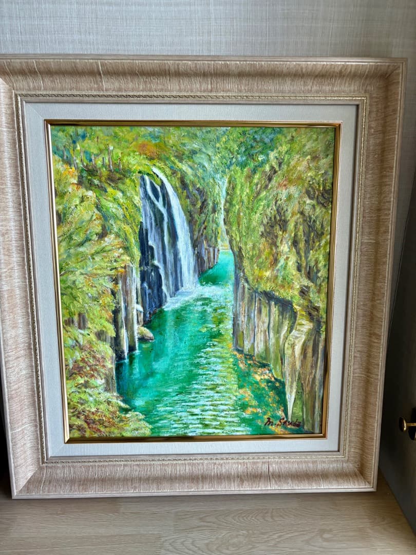 油彩原画 『高千穂峡』 F10号キャンバス 額装品 - メルカリ