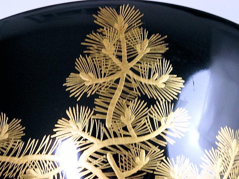 磁器 京焼 古伊万里 金襴手 若松に飛鶴の図 蓋茶碗 E124AS-CFx - メルカリ