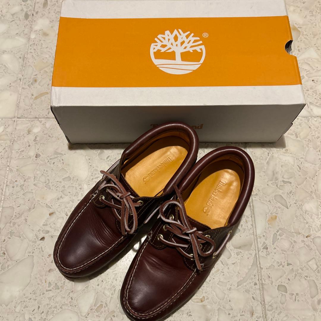 Timberland 3eye classic BURGUNDY 　25.5 Men's 3-Eye Lug Handsewn Boat Shoe - Burgundy | Timberland US