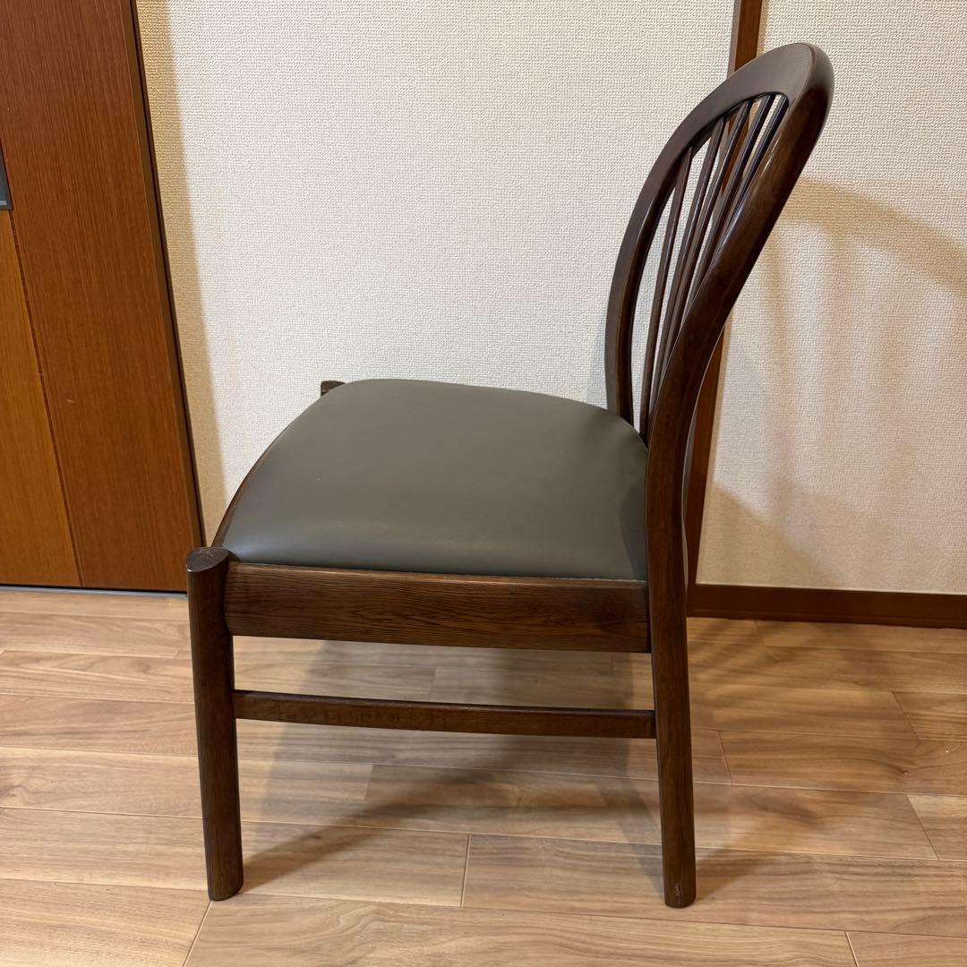 カリモク家具 ダイニングチェア 木製 レザー調座面 椅子 NO.1の通販は