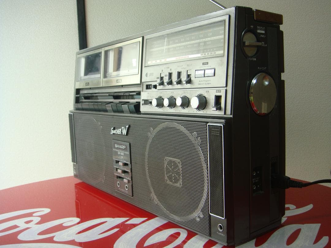 SHARP ＊昭和の音質重視ラジカセ ザ・サーチャーW GF888＊【訳アリ品】