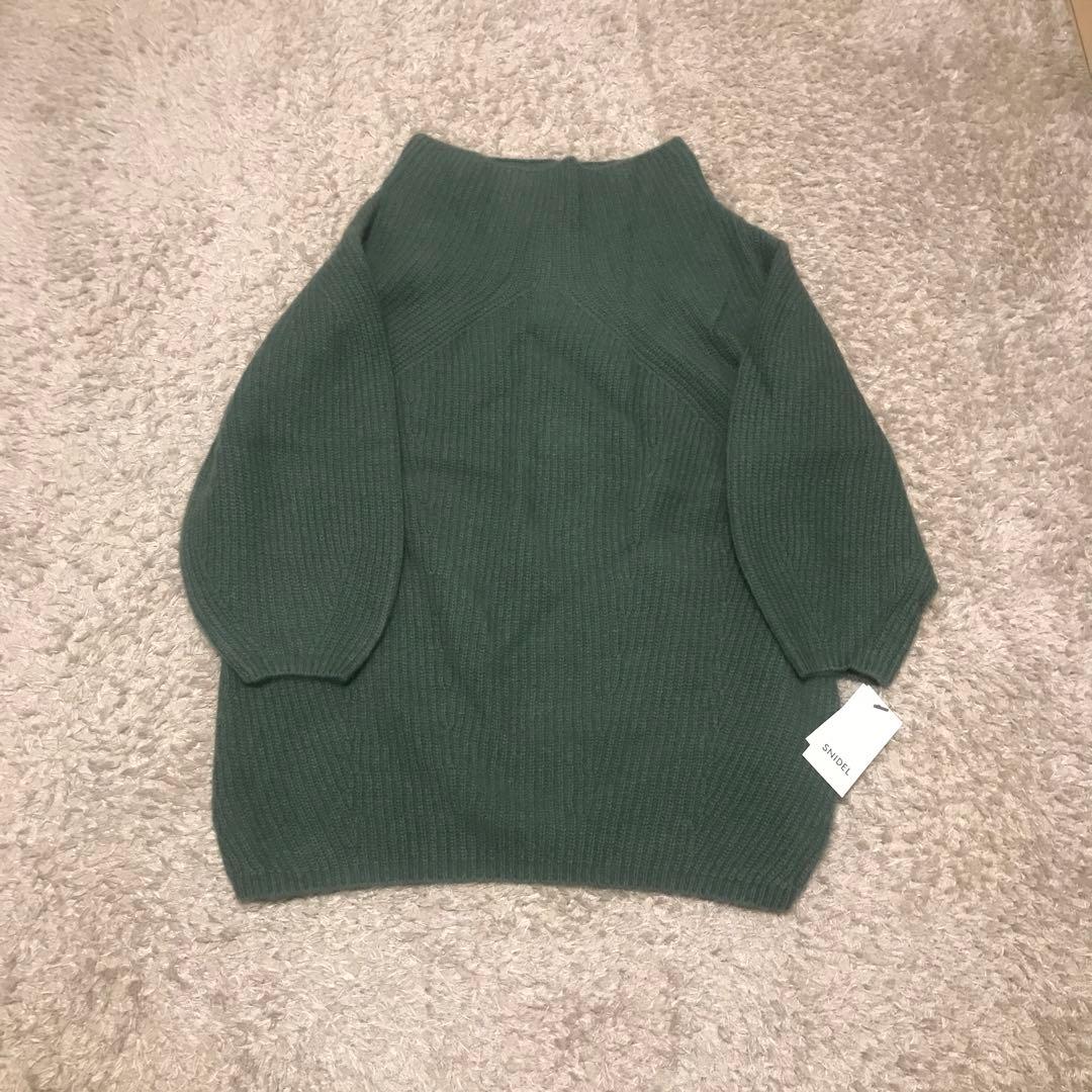 タグ付未使用】snidel ラクーンミニニットワンピース グリーン - メルカリ