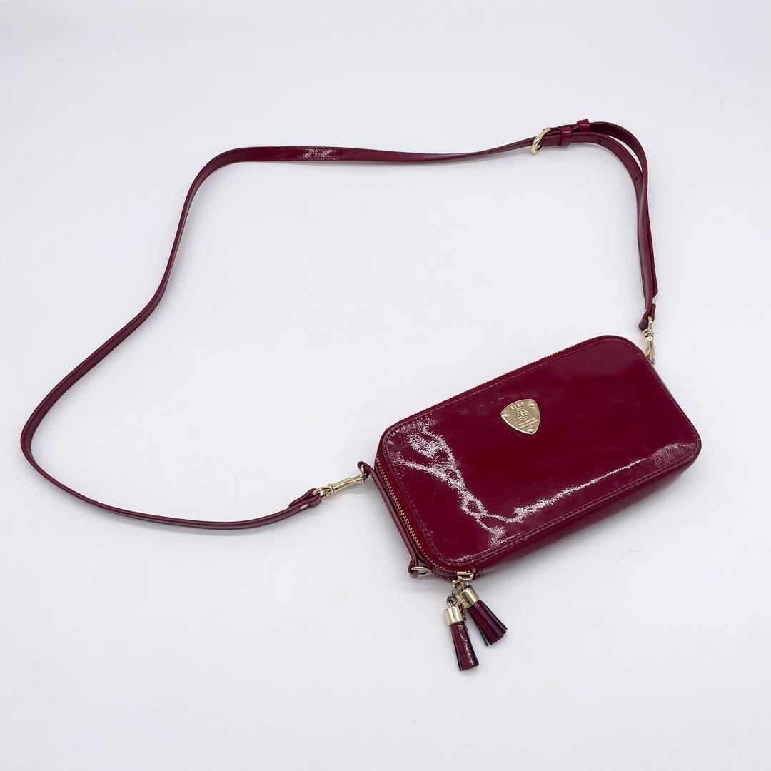 ATAO アミュレットケリー ショルダーバッグ スマホ入れ 長財布 ルビー