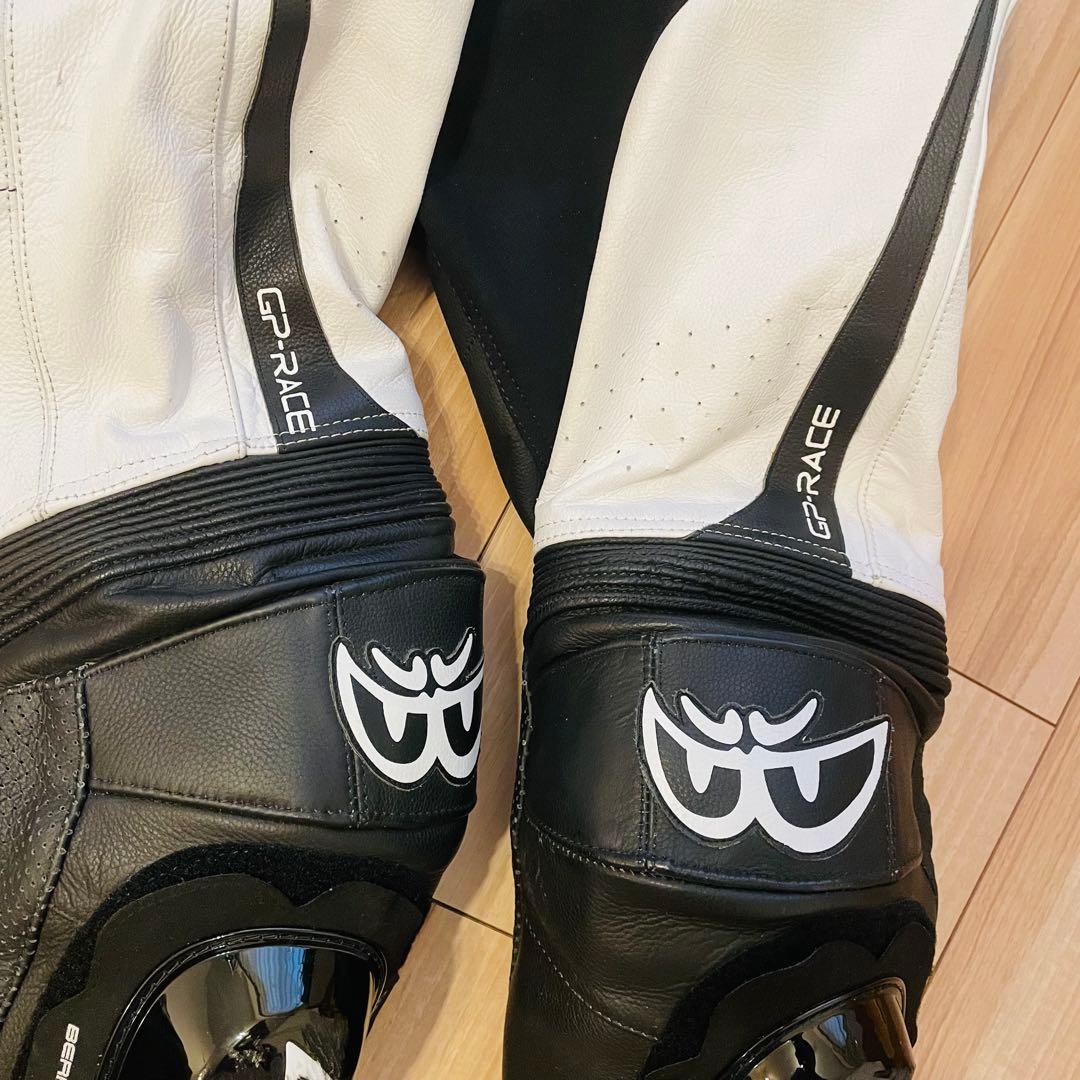 極美品】BERIK 2.0革ツナギ レーシングスーツ 胸・脊髄プロテクター54