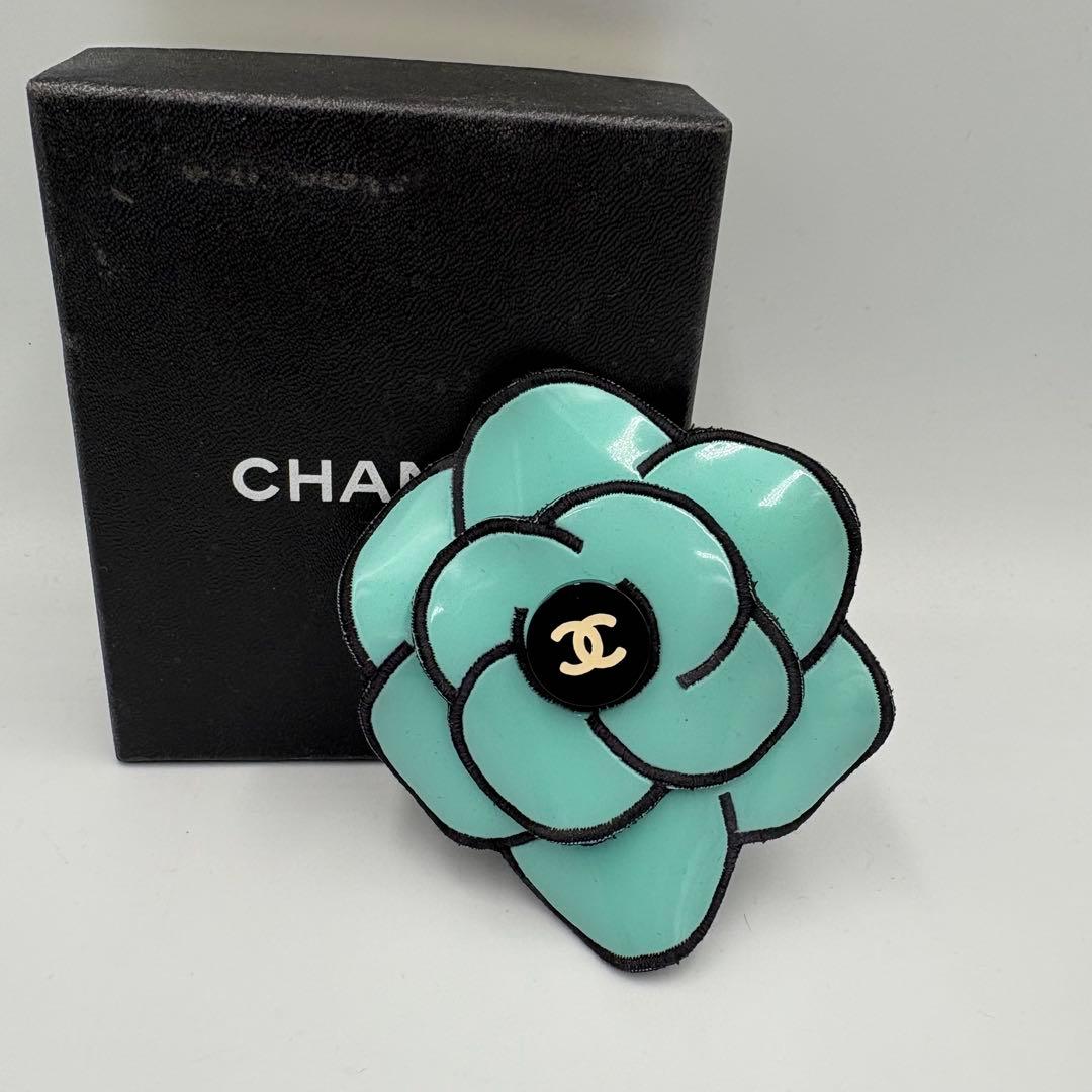 CHANEL ヴィンテージ カメリア ココマーク ブローチ レア 希少 箱付き