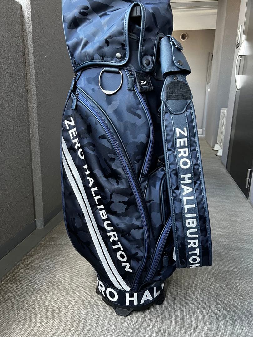 ZERO HALLIBURTON　キャディバッグ　Limonta　ネイビーカモ ゼロハリバートン(ZERO HALLIBURTON) スタンドキャディバッグ メンズ