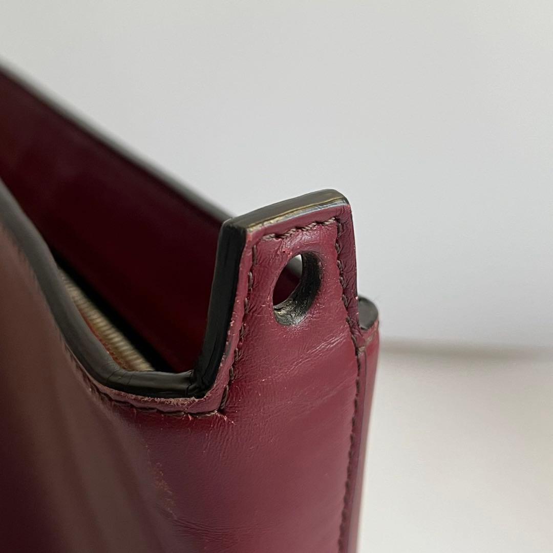 極美品✨ MARNI マルニ ショルダーバッグ バケツバッグ レザー 赤系