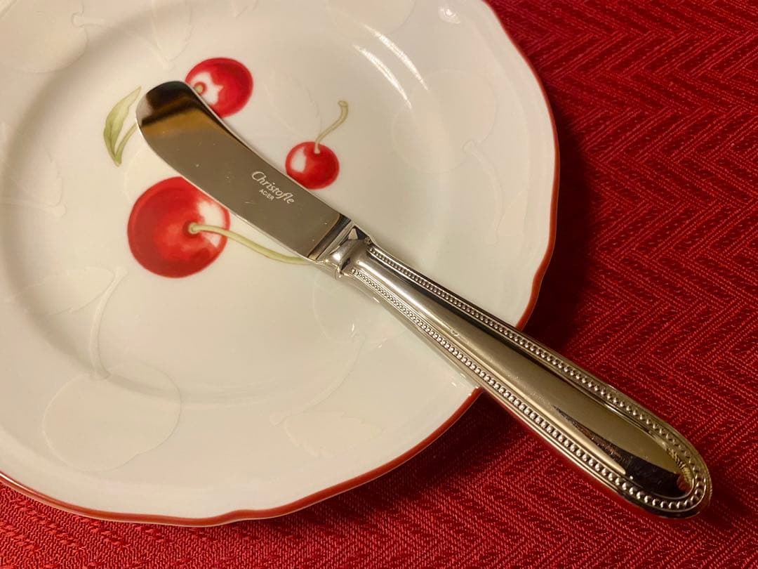☆お手入れ楽々☆ステンレス製】クリストフル パール バターナイフ