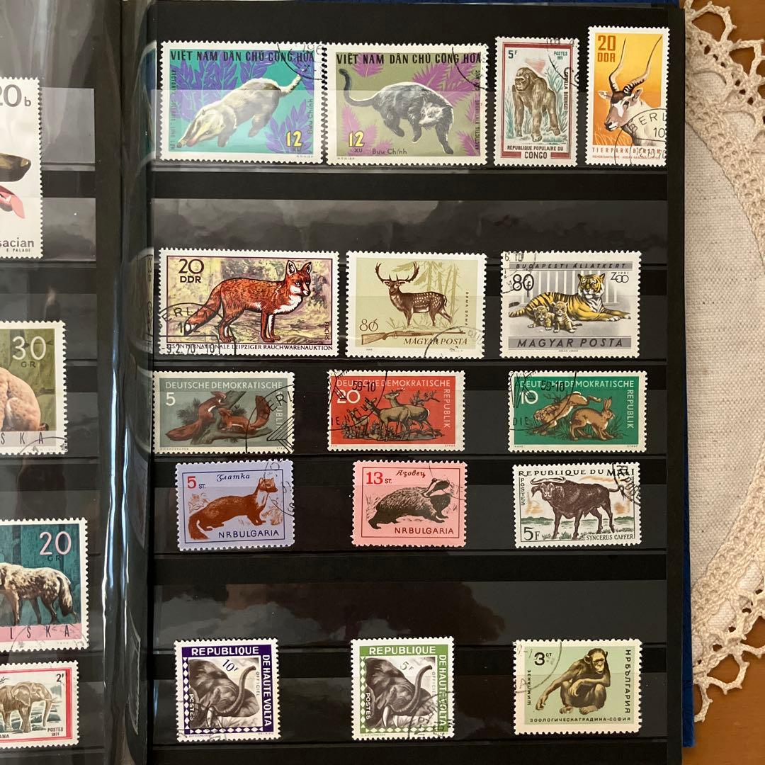 日本、世界の古切手コレクション 古いハガキ3枚 戦前 切手アルバム