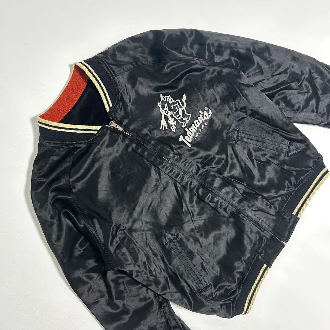 希少】TEDMAN テッドマン リバーシブル スタジャン 42 黒× 刺繍