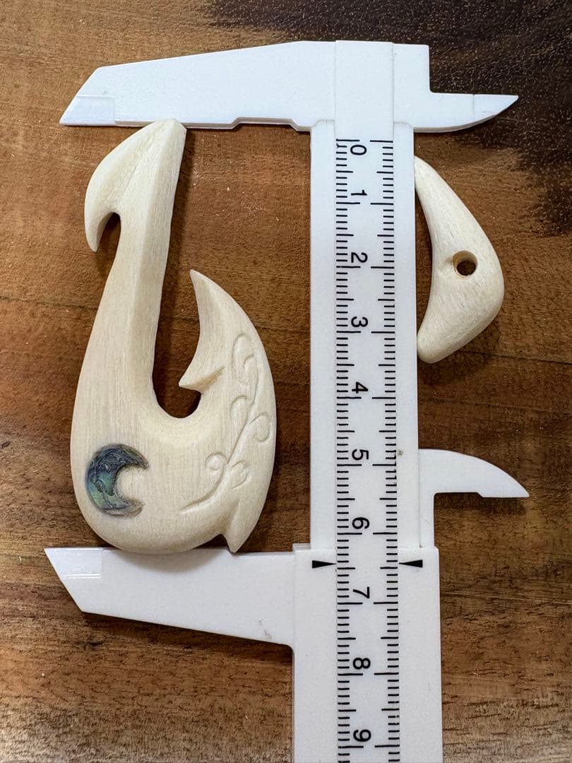 ボーンカービングネックレス(sw55)マッコウ×アバロンシェル7/30限定値